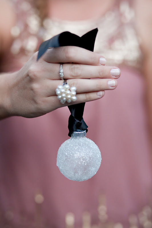 Icy snowball ornaments (via )