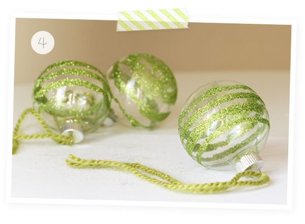 Glass paper glitter DIy ornaments (via warmhotchocolate)