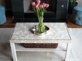glam coffee table makeover