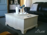 classic white coffee table makeover