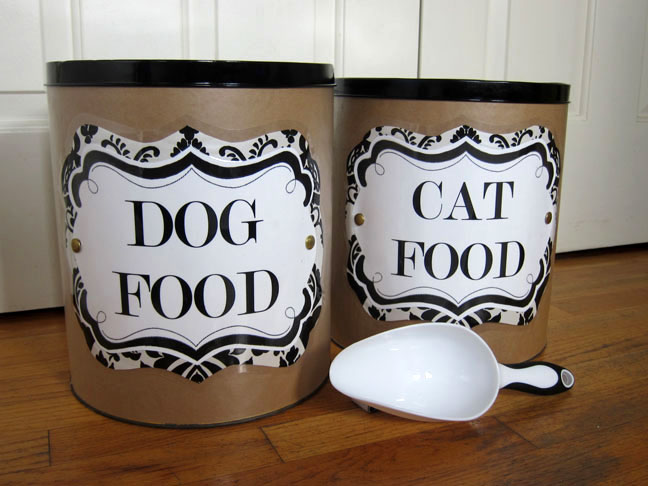 knock off pet food containers