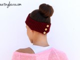 headband decorated with buttons