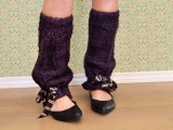 funny leg warmers with ribbon