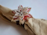 Christmas snowflake ornament into a napkin ring