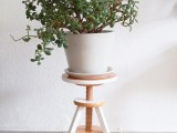 plant stand of a piano stool