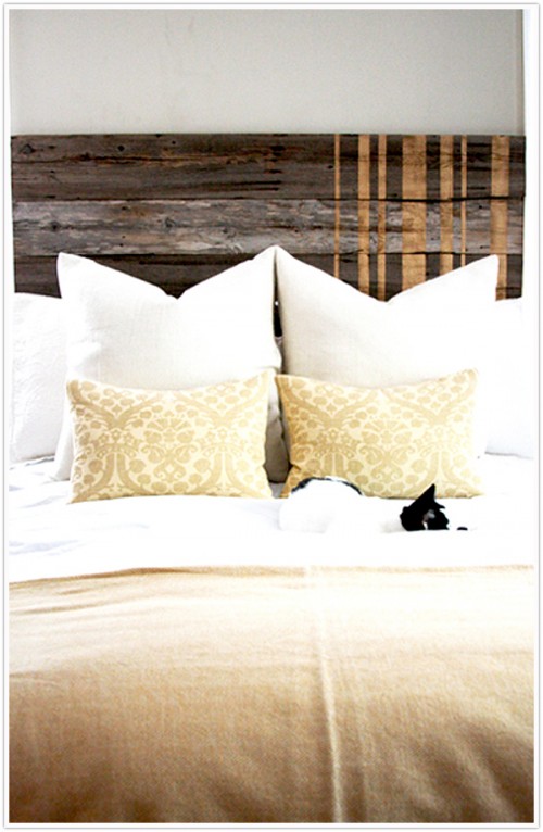 fence turned into headboard (via camillestyles)