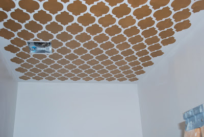 easy stenciled ceiling