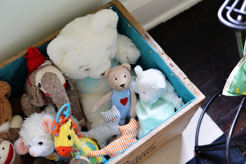 fabric lined toy box
