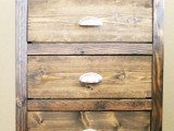 reclaimed wood nightstand