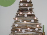 wall driftwood festive tree