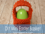 knitted mini Easter basket