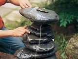 creative stone fountain