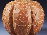 terra cotta mosaic pumpkin