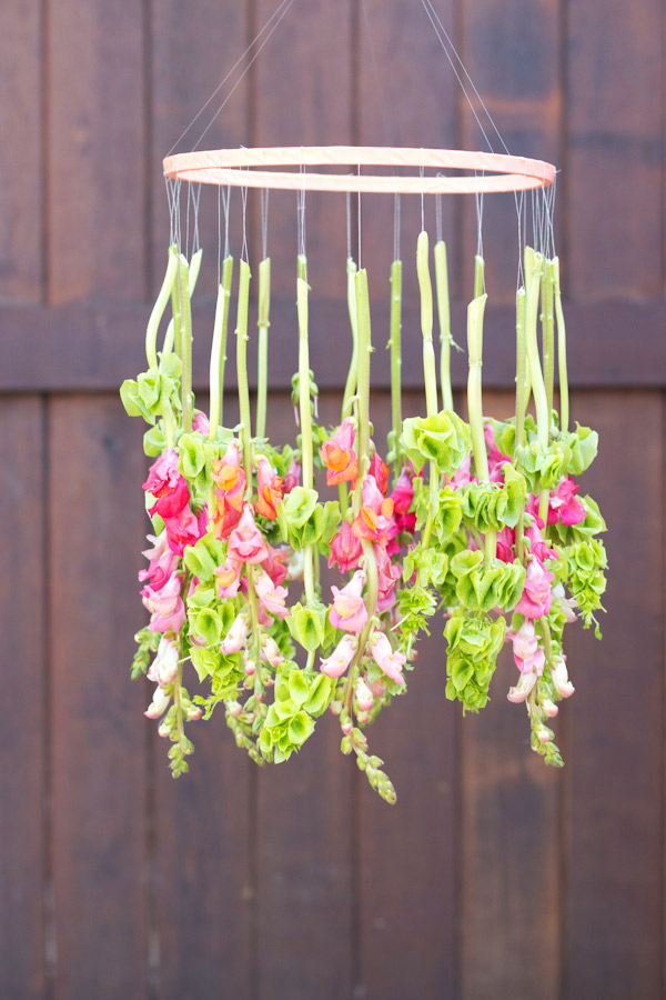 hanging flower chandelier