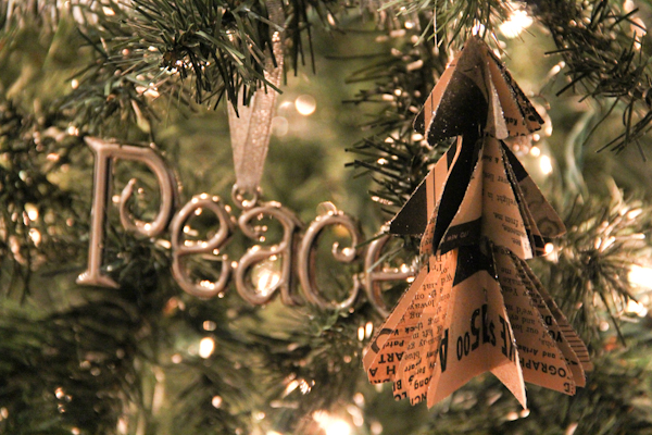vintage mini tree paper ornaments