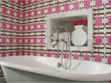 Bathroom With Wallpaper