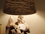 driftwood and jute lamp