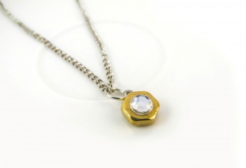 Beautiful DIY Gold Hexnut Necklace