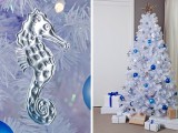 silver under the sea tree decorations