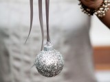 silver glitter ornaments