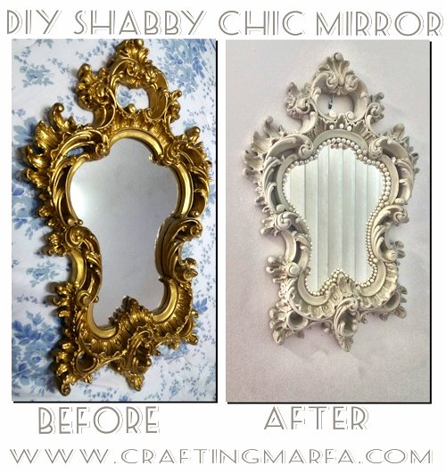 9 Beautiful Diy Shabby Chic Mirrors To, Whitewashed Shabby Chic Mirror