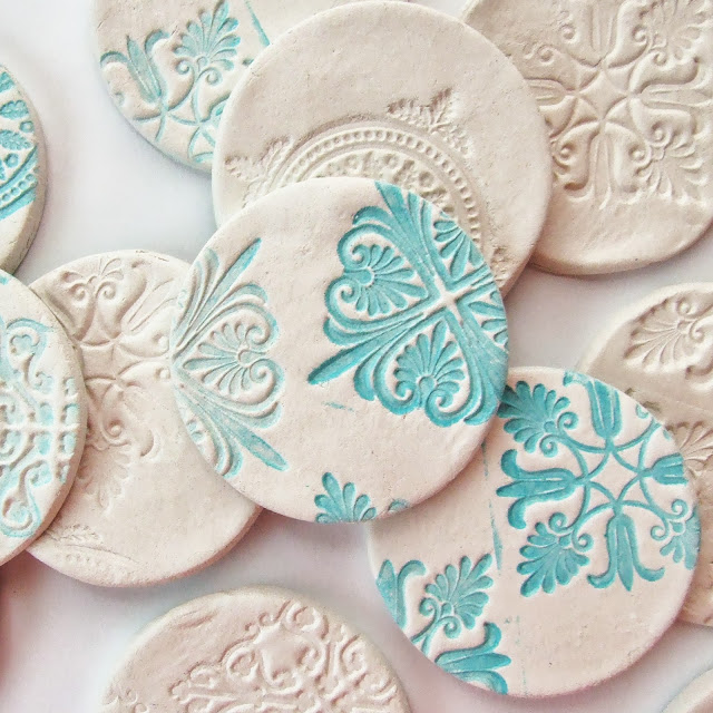 Beautiful Diy Stamped Clay Magnets
