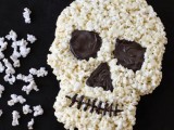 white chocolate popcorn skull