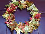 tin leaves wreath
