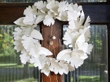 paper leaf wreath