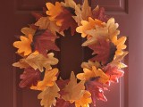 faux leaf fall wreath