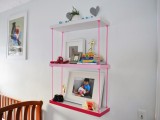 pink ombre shelves