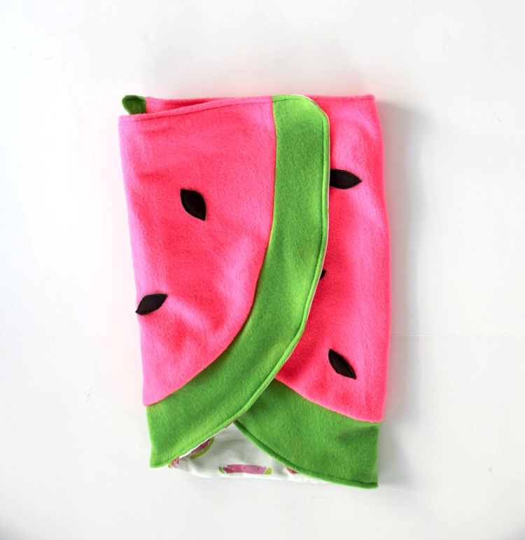 Picture Of bold diy watermelon baby blanket  2