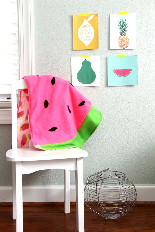 Bold DIY Watermelon Baby Blanket