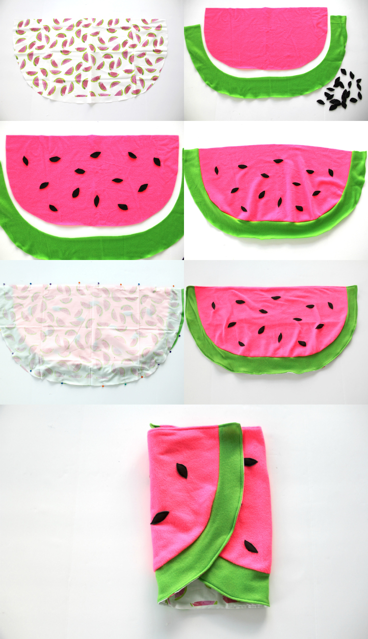 Picture Of bold diy watermelon baby blanket  4