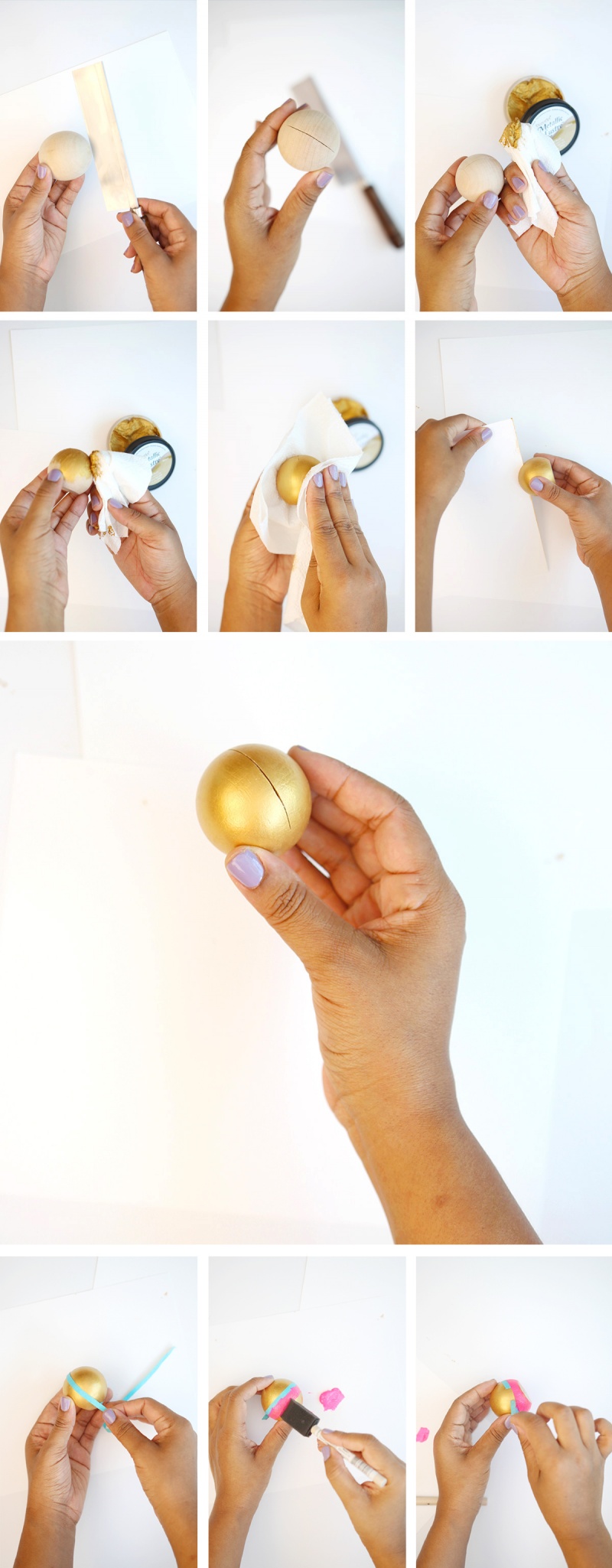 Picture Of bold diy wood knob photo holders  3