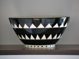 monochrome geometric bowl