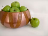 copper wood fruit bowl