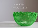dyed doily bowl