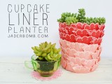 Bright Diy Cupcake Succulent Planter