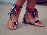 colorful gladiator sandals