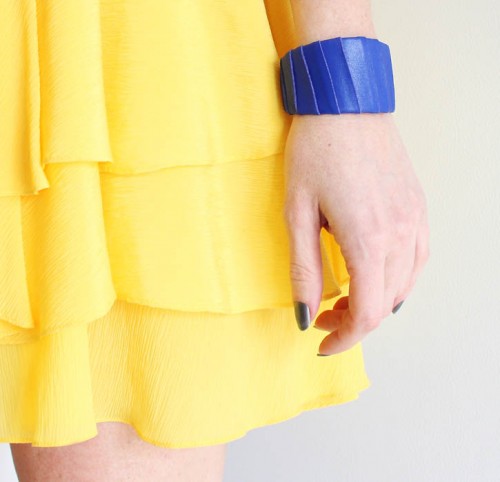 Bright DIY Wrapped Leather Cuff