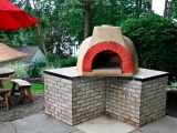 concrete outdoor pizza oven