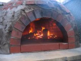 wooden fired pizza oven