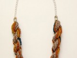 bohemian twist yarn necklace