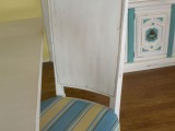 striped shabby chic kitchen chairs