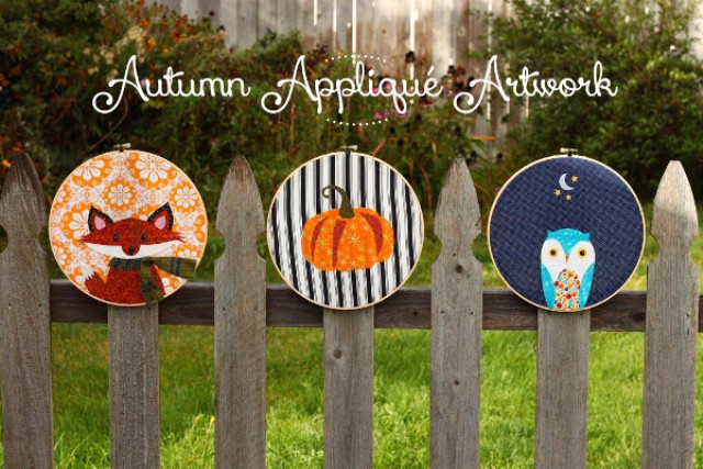 Picture Of cheerful diy autumn applique artworks  1