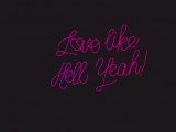 positive neon sign