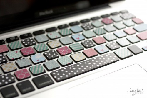 Cheerful DIY Washi Tape Keyboard