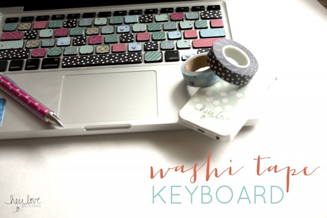 Picture Of cheerful diy washi tape keyboard  2