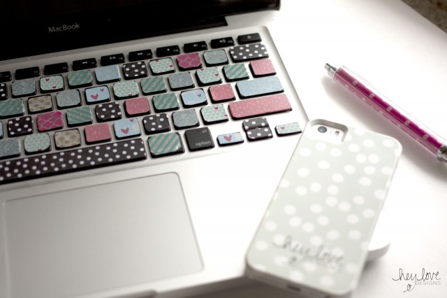 Picture Of cheerful diy washi tape keyboard  3